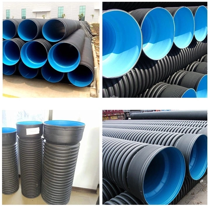 Jubo Factory Hot Sale HDPE Double Wall Corrugated PE Drainage Pipe in Stock